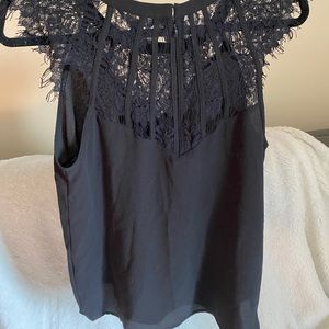 41 hawthorn jarred lace detail cap sleeve tank